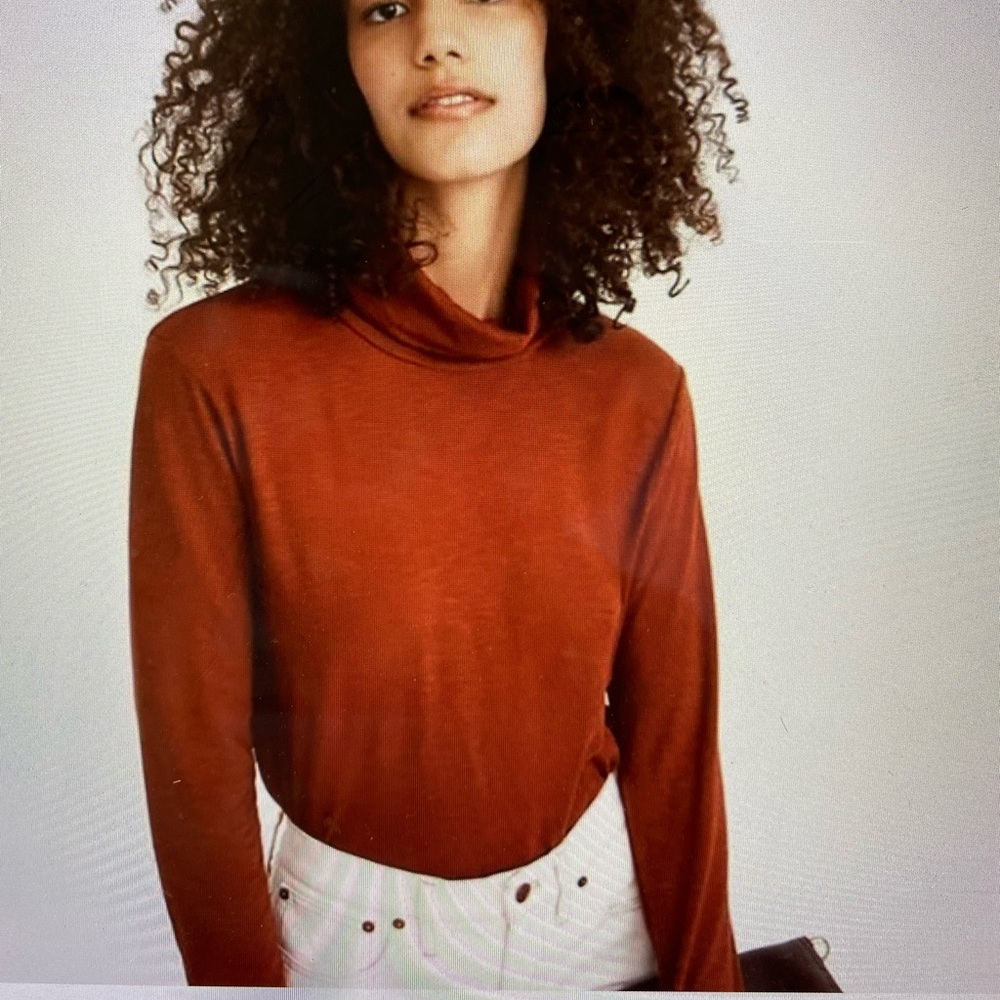 MAdewell whisper turtleneck small rust